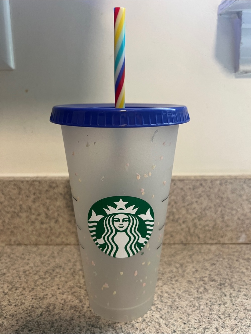 Starbucks confetti color changing cup